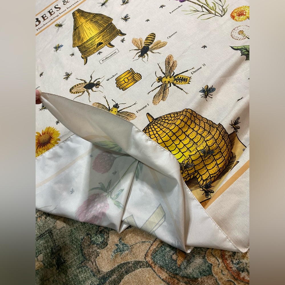 Illustrated Bee and Herb Fabric Tapestry - Picture 8 of 8